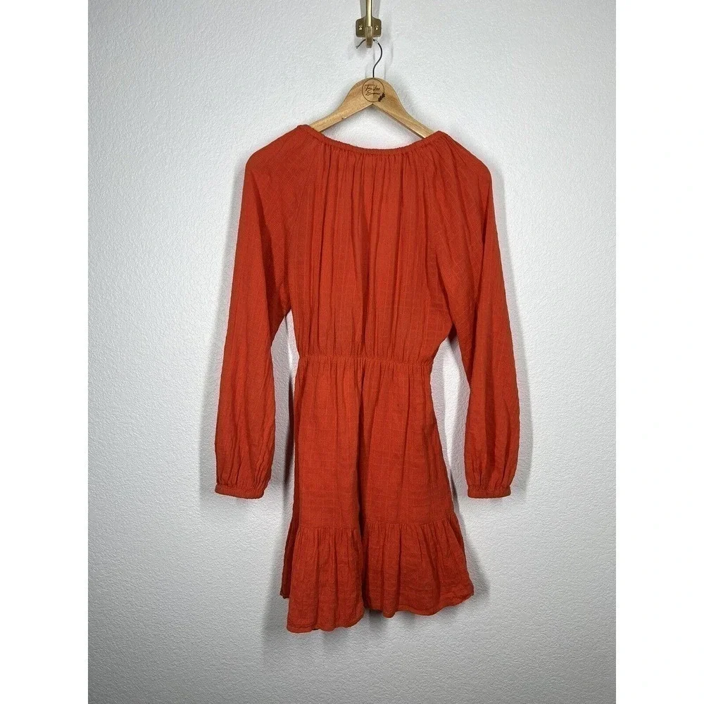 L* Space Feelin Fine Coverup Dress Medium M Cutout Poppy Orange